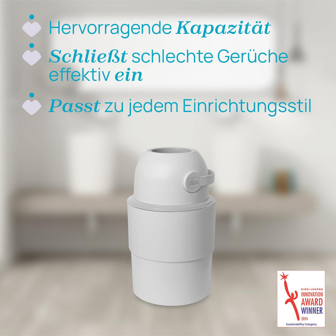 Chicco Teleskop-Windeleimer, Geräumig und Praktisch, Kompaktes Design, Kompatibel mit Chicco Odour O