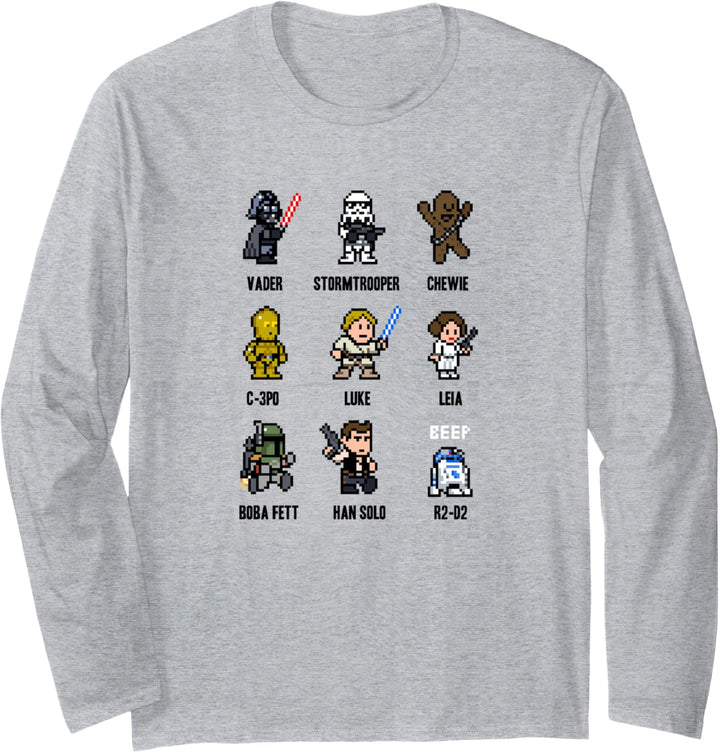 Star Wars Character Helmets Troopers Vader Boba Langarmshirt