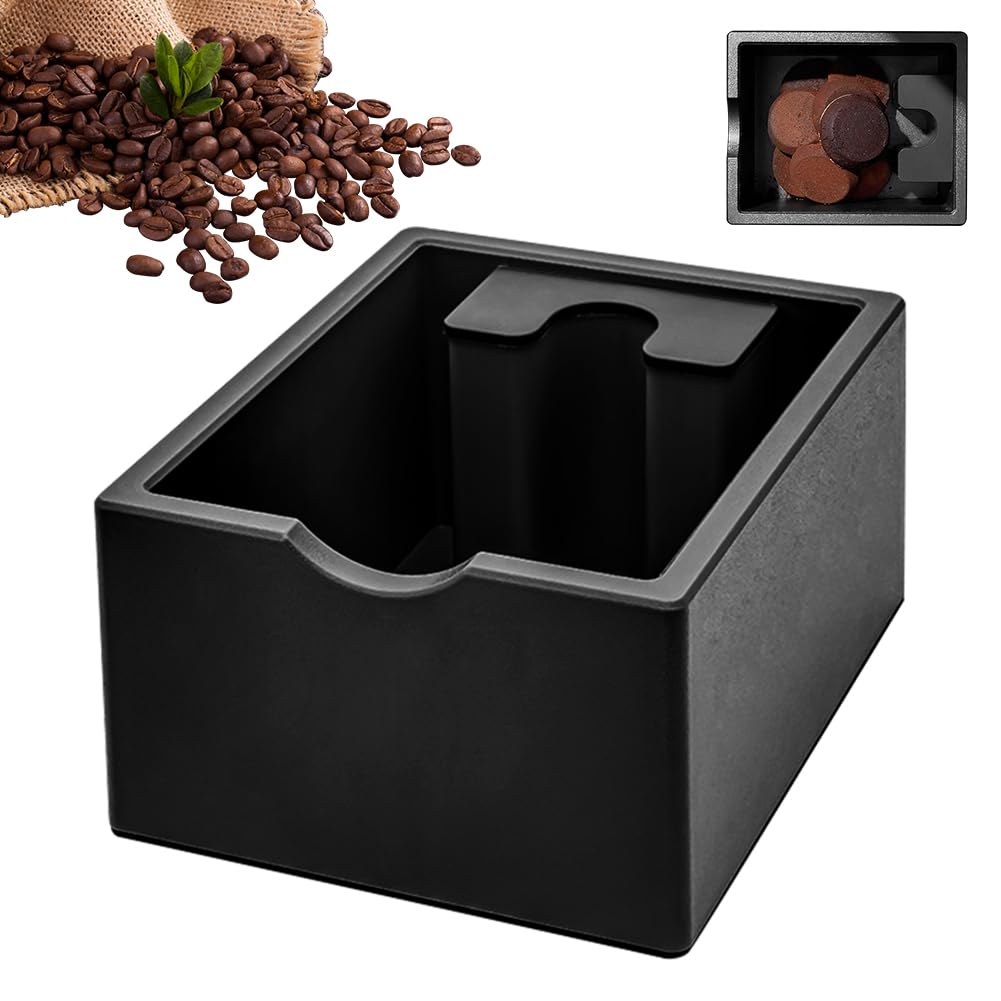 Abklopfbehälter für Siebträger - Abschlagbehälter für Siebträger, Espresso Knock Box für Kaffeesatz,