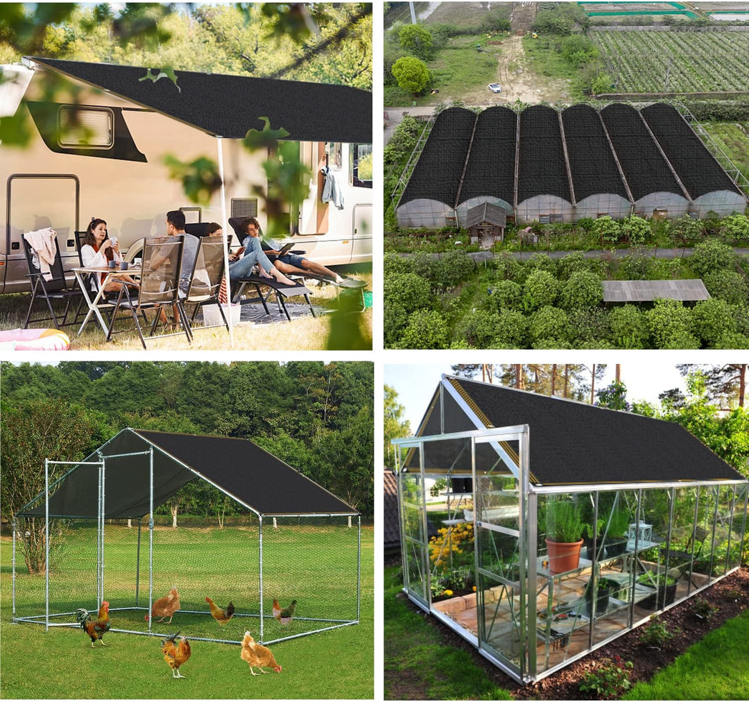 Sonnensegel - 2x2m mit öSen 90% Sonnenschutz Balkon Schwarz Markise Stoff TerrassenüBerdachung Garte