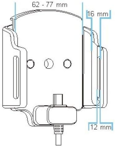 Brodit Gerätehalter 521622 | Made IN Sweden | mit Ladefunktion für Smartphones - universell einsetzb