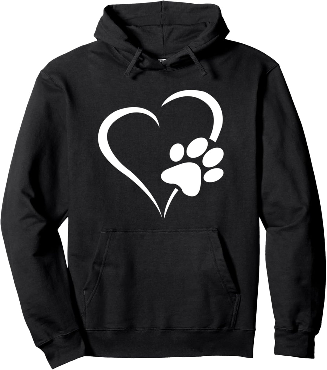 Hunde Welpen Pfoten Herz - Hundepfote Herzchen Hunde Welpe Pullover Hoodie