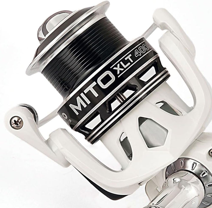 Angelrolle Trabucco Mito XLT – Grössen 1000, 2000, 3000, 4000 – mikrometrische Frontbremse, 5 + 1 Ku