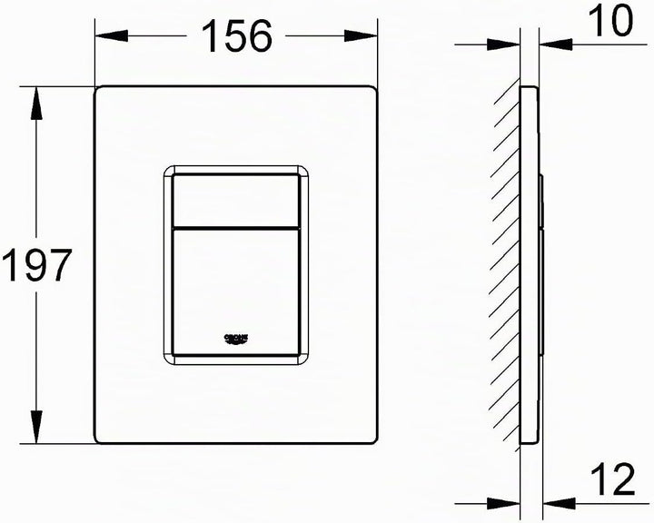 GROHE Even - Abdeckplatte (wassersparend, senkrechte oder waagerechte Montage), alpinweiss, 38966SH0