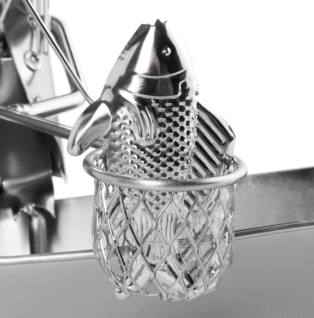 Brubaker Flaschenhalter Fischerpaar Metall Skulptur mit