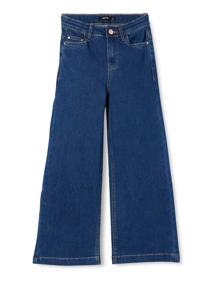 NAME IT Mädchen Nlftaulsine DNM Hw Extra Wide Pant Noos Jeanshose, Dark Blue Denim