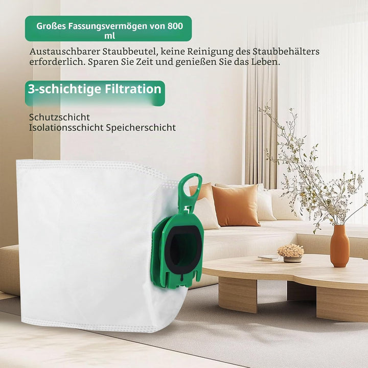 12 Staubsaugerbeutel für Vorwerk Kobold VB100, Für Vorwerk Staubsaugerbeutel, Für Kobold Staubsauger