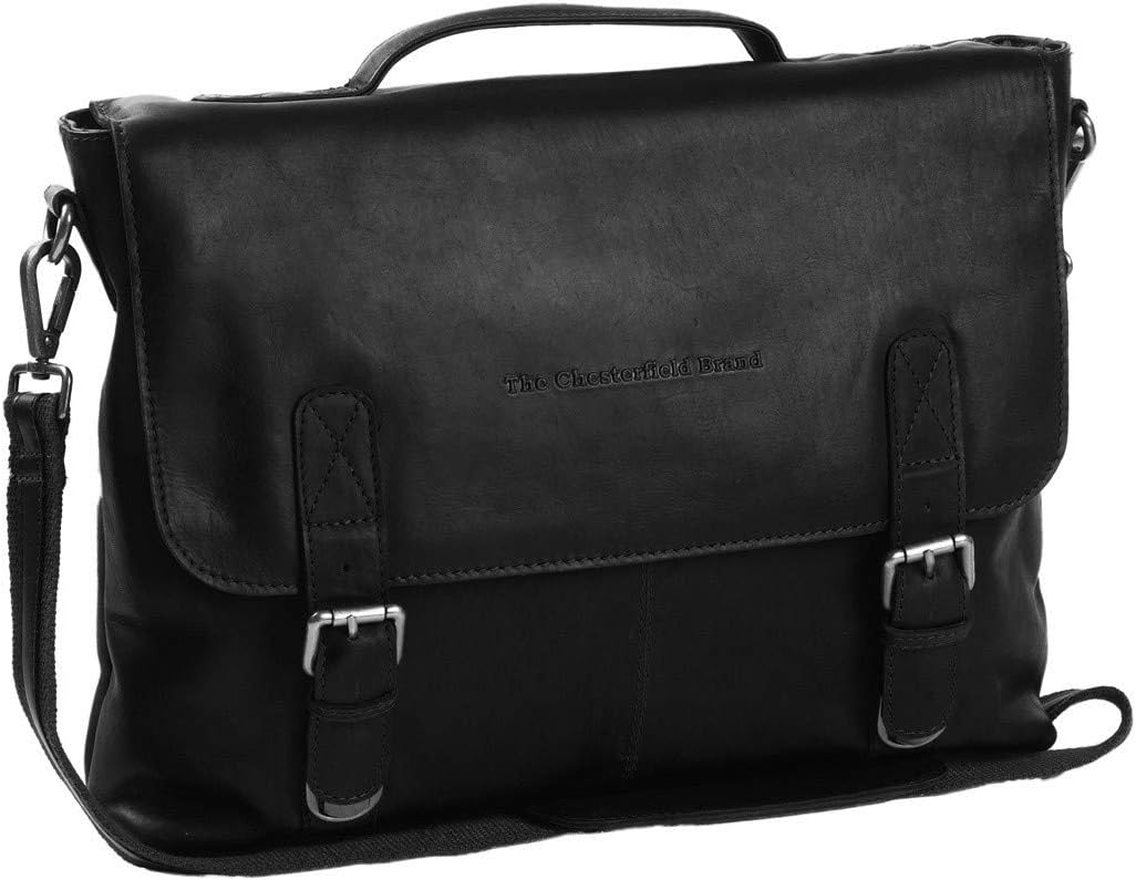 The Chesterfield Brand Jules - Schultertasche 13" Leder 38 cm Schwarz, Schwarz