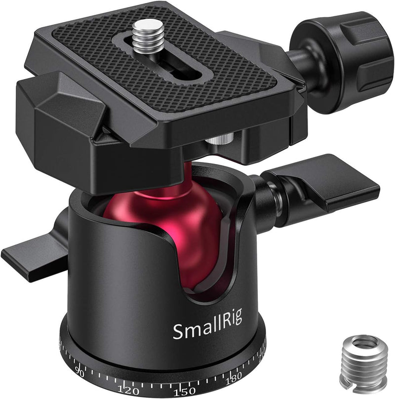 SMALLRIG Panorama kugelkopf stativkopf 360 ° drehbar, Stativkopf mit Schnellwechselplatte 1/4 Zoll S