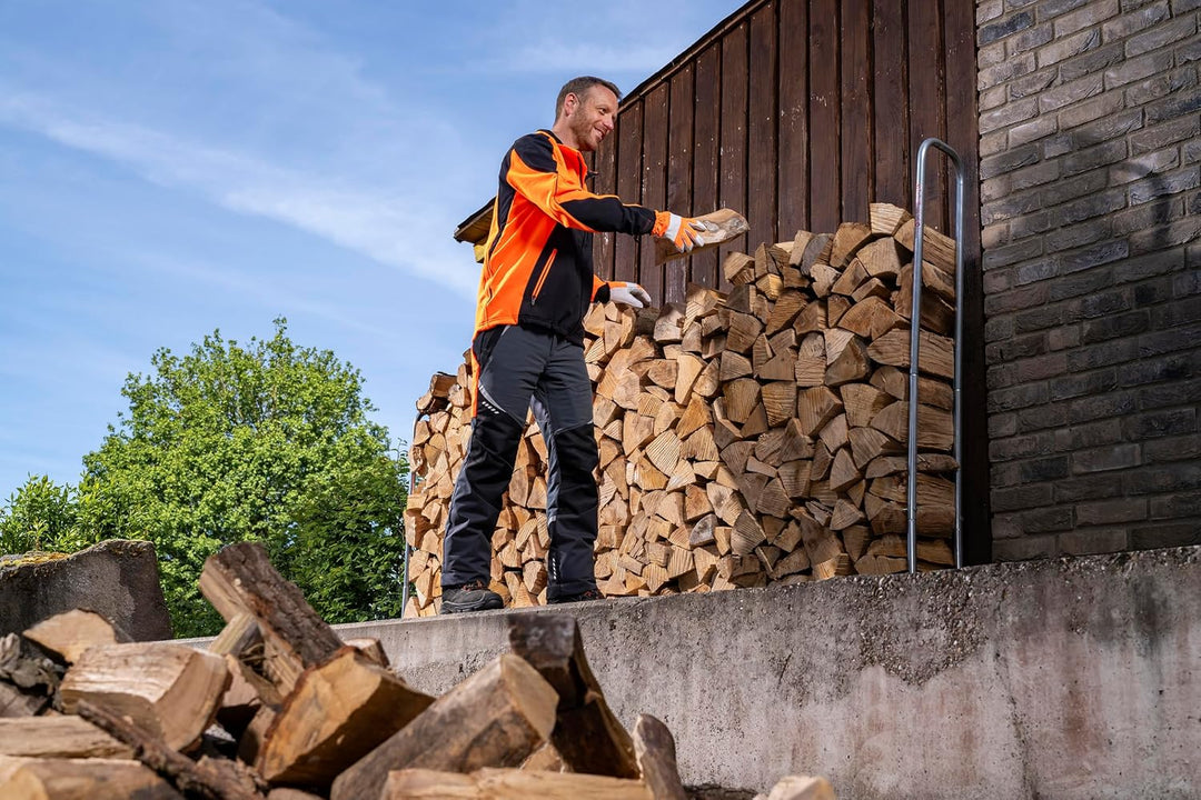 wolfcraft Stapelhilfe Modular XXL 5125000 | Verstellbare Kaminholzaufbewahrung für den Aussenbereich