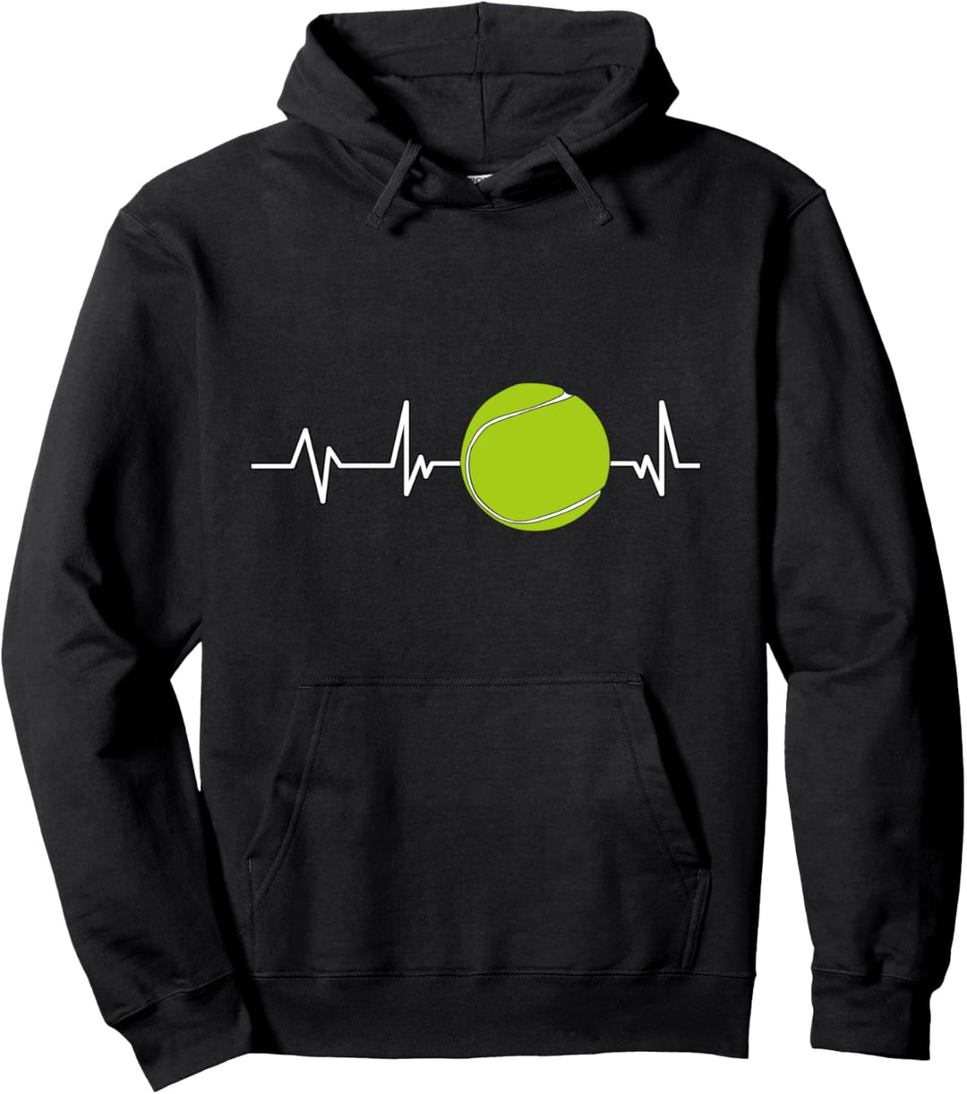 Tennis Herzschlag Geschenk Tennis Pullover Hoodie