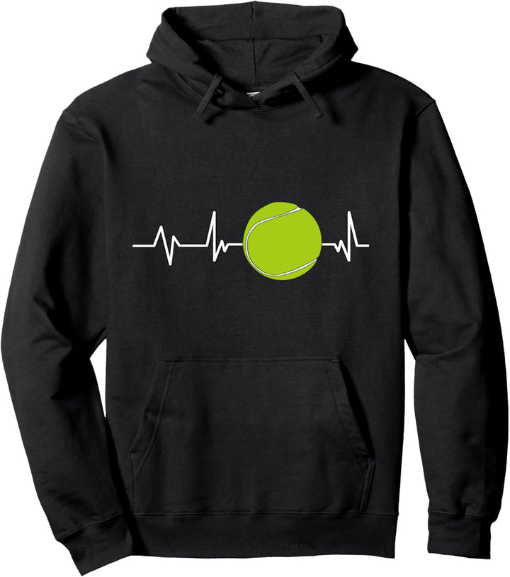 Tennis Herzschlag Geschenk Tennis Pullover Hoodie