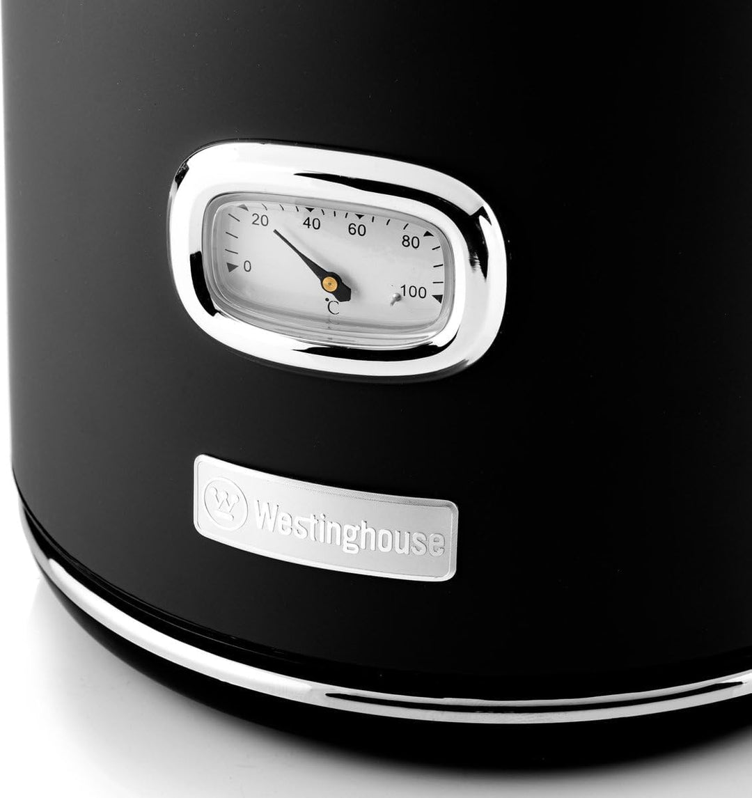 Westinghouse Retro-Wasserkocher, 1,7 L, elektrischer Wasserkocher, BPA-frei, mit Kalkfilter, 2200 W,
