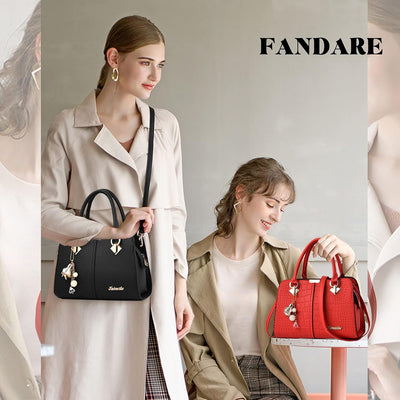 FANDARE Damen Handtasche Umhängetasche Frauen Schulterbeutel Shopper Tote Reise Henkeltasche Schulte