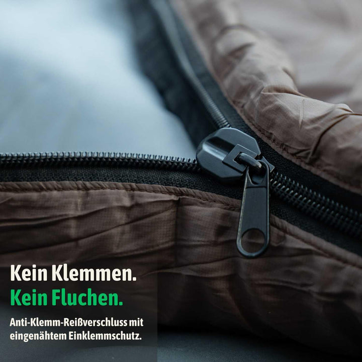 MALIHINI Deckenschlafsack Camping [Als Decke nutzbar & koppelbar] Leicht & kompakt, kleines Packmass