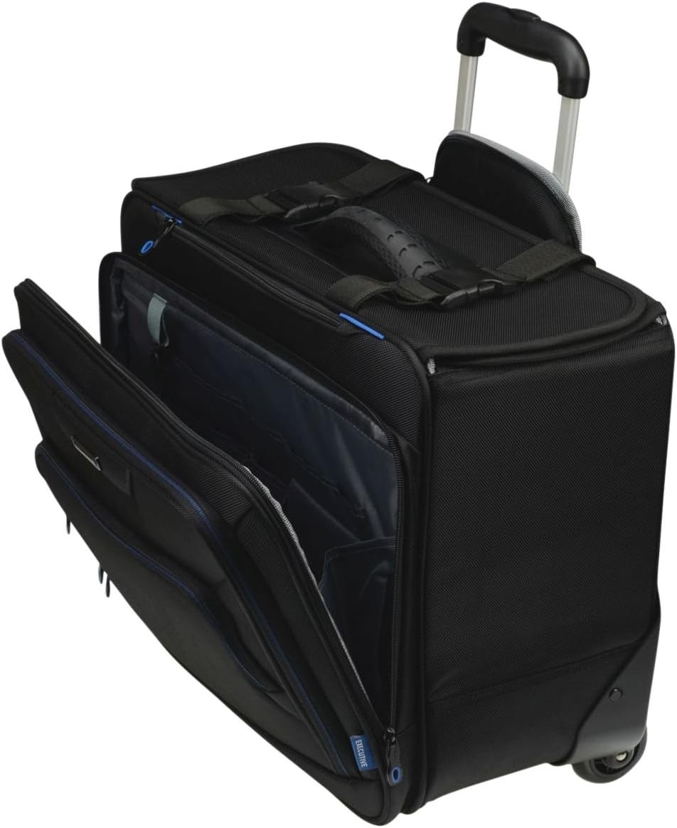 46108 Businesstrolley Pioneer, Laptoptrolley für Notebooks, Koffer mit arretierbarem Teleskoptrolley