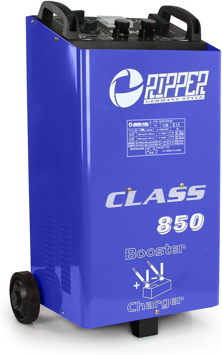 Auto-Ladegerät mit Startfunktion | 80-1000 Ah | 12-24V | Startstrom 400A/12V, 400A/24V | mit Rollen