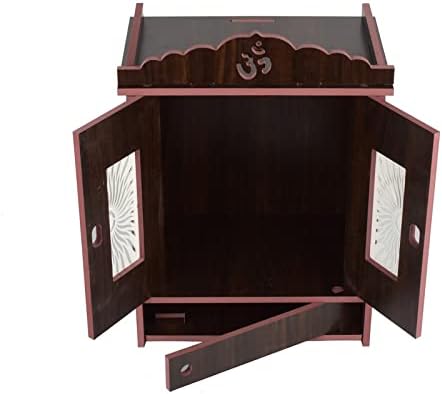 CrazyInk Crazyink-512 Puja-Tempel aus Holz, zum Aufhängen, für Zuhause, für Pooja-Zimmer, Mandirholz
