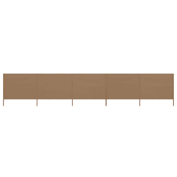 Homgoday 5 Paneele Windschutz Stoff 600x120cm Taupe Camping Windschutz Blocker Windblocker Garten St