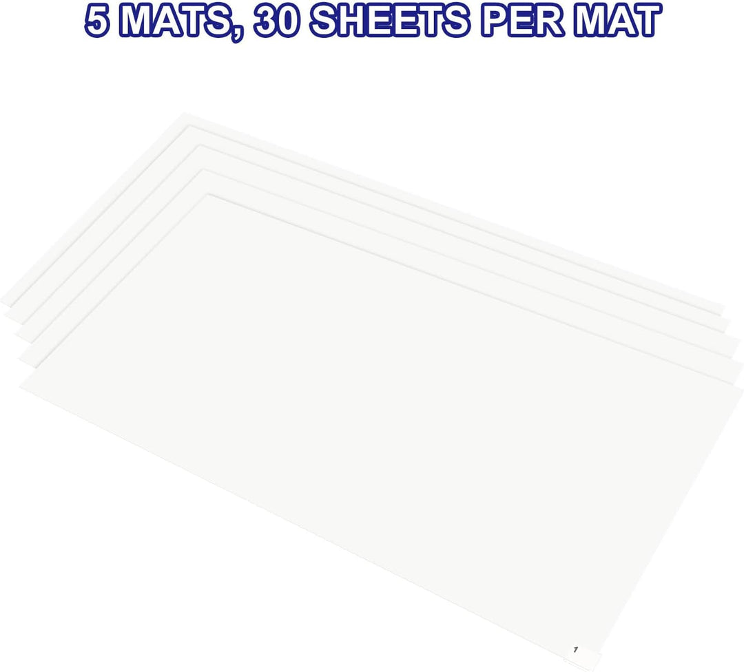 sourcing map 5pcs Reinraum-Klebefussmatten, 18" x 36" Polyethylen-Klebematten, Erfassen von Schmutz
