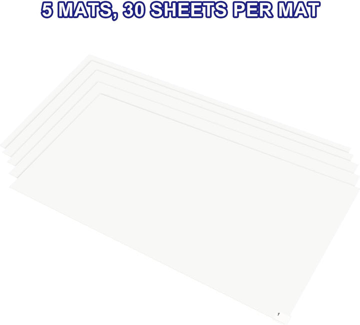 sourcing map 5pcs Reinraum-Klebefussmatten, 18" x 36" Polyethylen-Klebematten, Erfassen von Schmutz