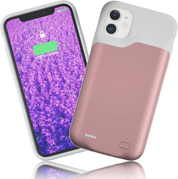 HUOBAO Akkuhülle für iPhone 11, [5000mAh] Zusatzakku Ladehülle Akku hülle Handyhülle, Akku Battery C