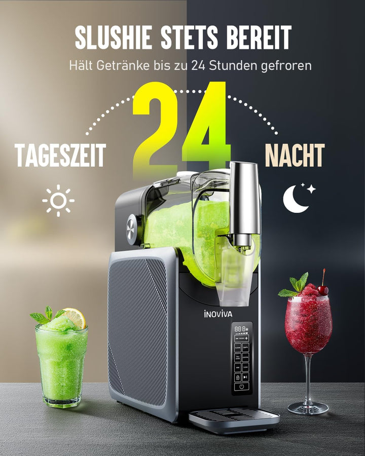 Slush Maschine 2.6L, kein Eis erforderlich, Slushie für Zuhause mit Selbstreinigung, 5 voreingestell