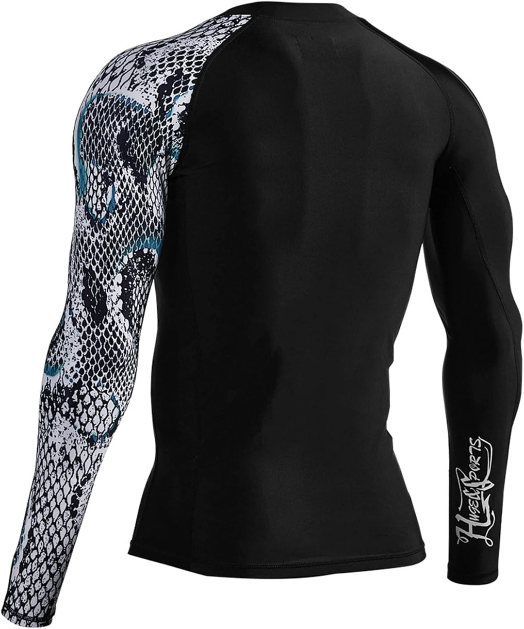 HUGE SPORTS Herren Spleiss Rashguard Langarm Rash Guard Shirt Langarmshirt alle Outdoor Aktivitäten