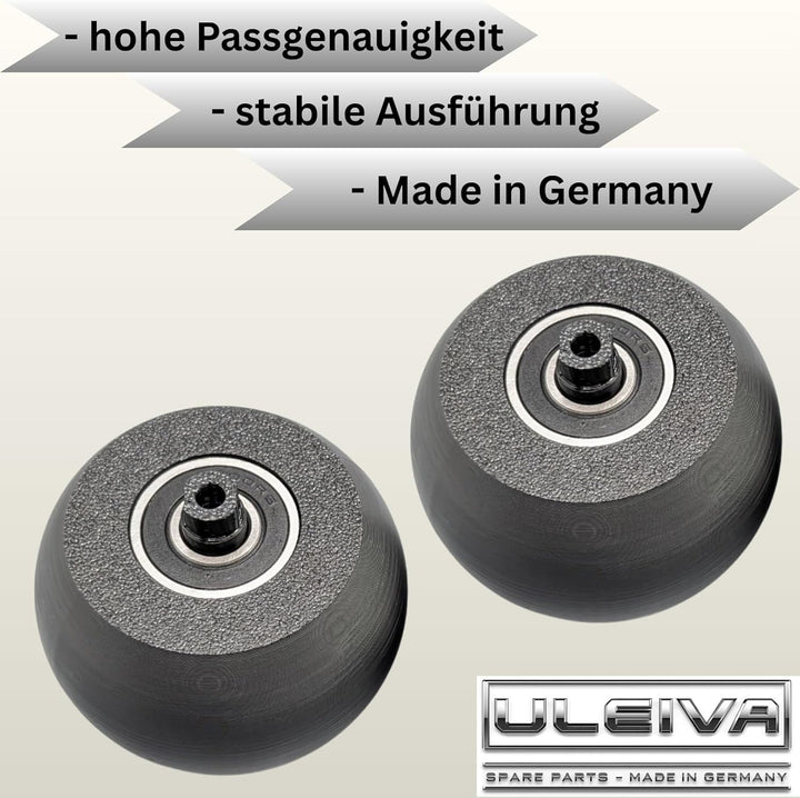 2 Stück Ersatz Vorderrad mit Kugellager kompatibel mit Bosch Indego 300 350 400 500 700 Mähroboter L
