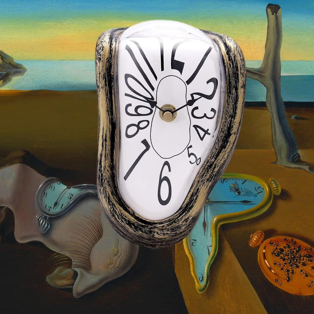 Lafocuse Lautlos Salvador Dali Uhr, Geschmolzene Uhr Ohne Tickgeräusche, Tischuhren Modern Schmelzen