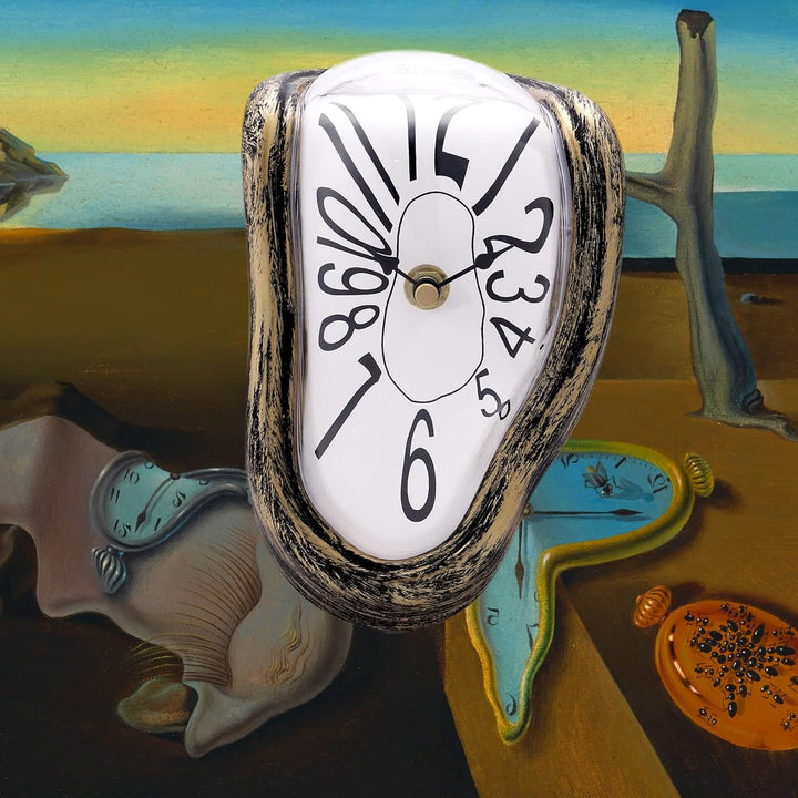 Lafocuse Lautlos Salvador Dali Uhr, Geschmolzene Uhr Ohne Tickgeräusche, Tischuhren Modern Schmelzen