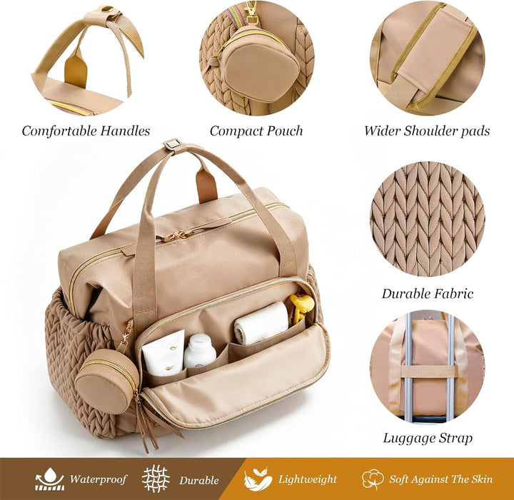 Multifunktionale Wickeltasche, Schultertasche mit Schnulleretui, Grosse Kapazität, für Mutterschaft
