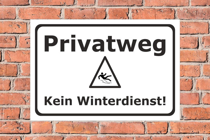 Melis Folienwerkstatt Schild Privatweg - 60x40cm - Bohrlöcher - 3mm Aluverbund – 20 VAR S00018-005-A