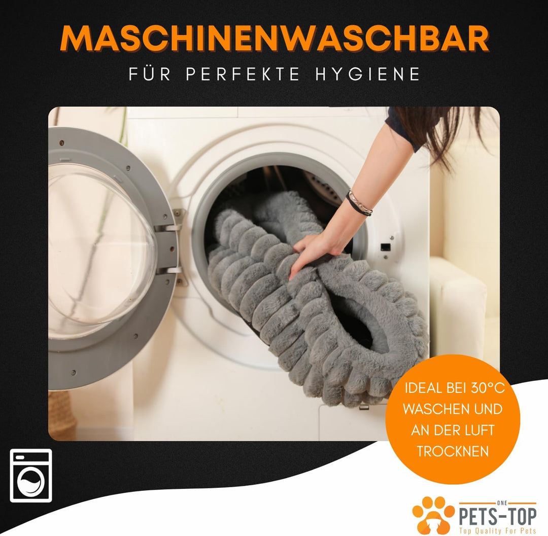 One PETS-TOP Katzenbett Flauschig – Katzenkissen Rund Weich – Cat Bed Waschbar – Schlafplatz für Kat