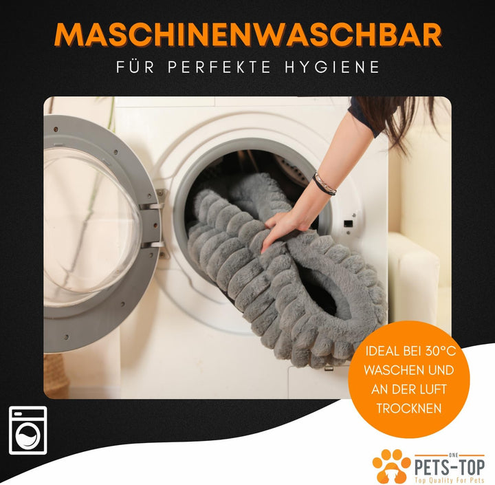 One PETS-TOP Katzenbett Flauschig – Katzenkissen Rund Weich – Cat Bed Waschbar – Schlafplatz für Kat