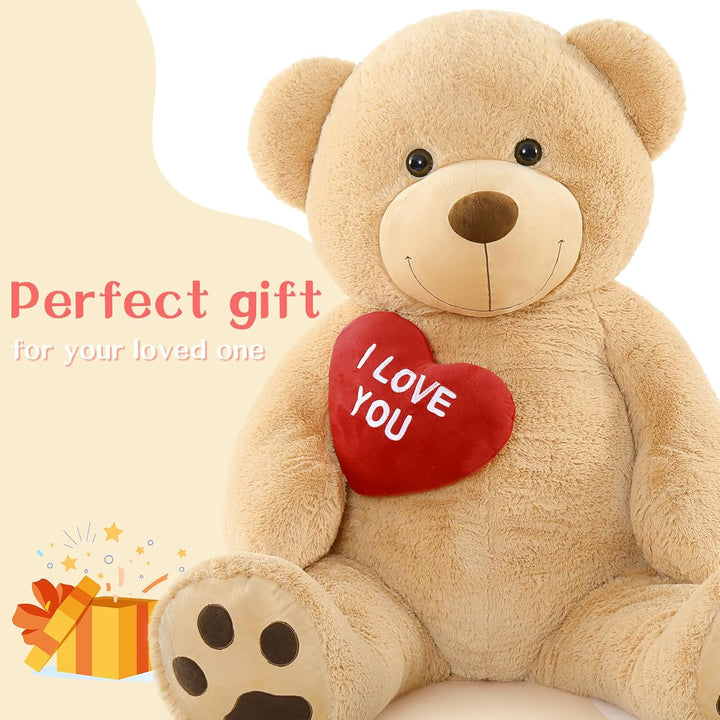MorisMos teddybär Valentinstag Überraschungsgeschenk, 150cm riesen Teddy mit Herz- Ich Liebe Dich, g