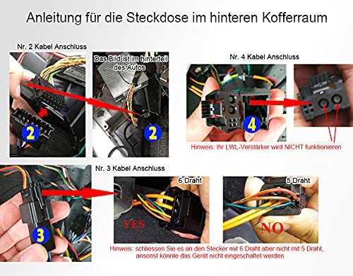 erisin BZ6M Strom Verlängerungskabel 6m für Mercedes Benz E/G/CL/CLS/S Klasse w211 w463 w219 w215 w2