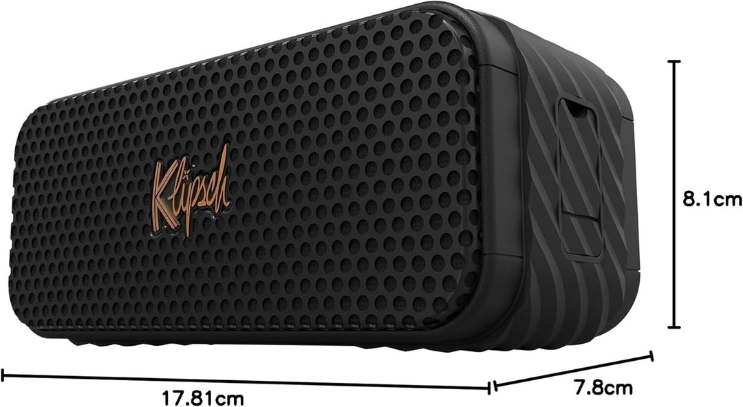 Klipsch, Nashville, Tragbarer Bluetooth-Lautsprecher, IP67-Standard, Wasser- und staubabweisend, 24