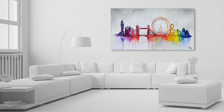 Monica Mirafiori I 100% HANDGEMALT I Gemälde London I 100x50cm | Gemälde Handgemalt | Acrylgemälde |