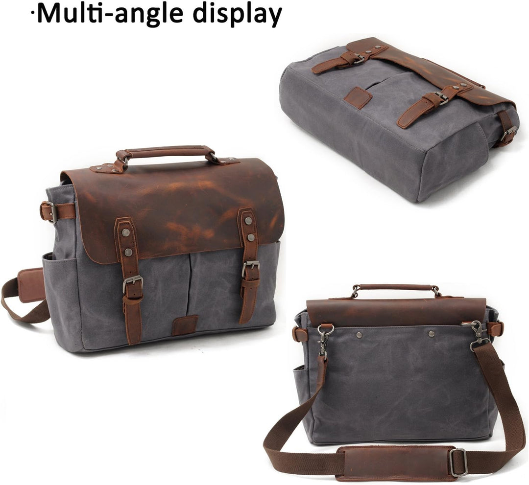 FANDARE Mode Tragbare Aktentasche Umhängetasche 14-Zoll-Laptop Herren Handel Studenten Reisen Multif
