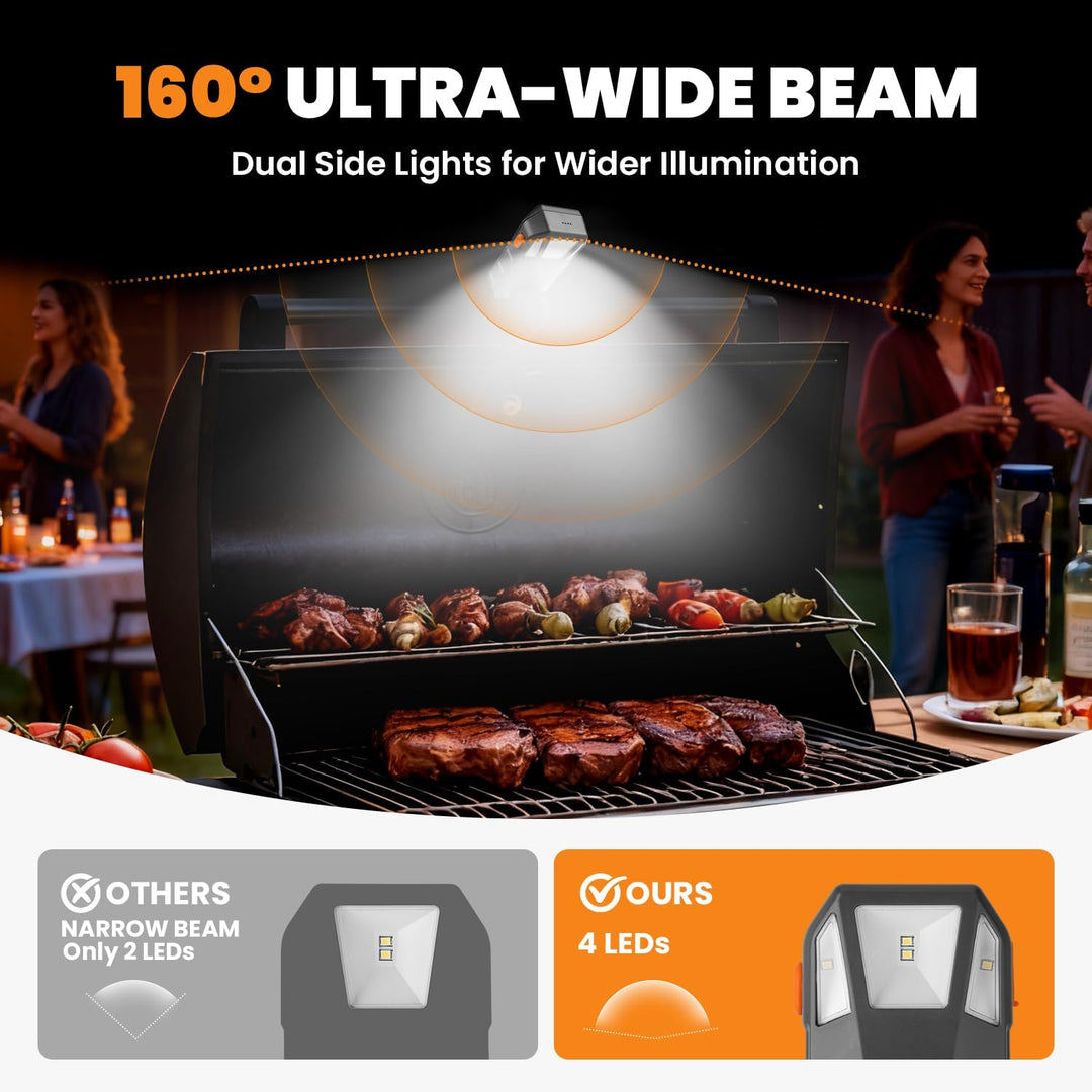 Grilllicht, Coinicxcel Wiederaufladbare 160°Breitere Strahl-Grilllichter für Outdoor-Grill IP54 mit