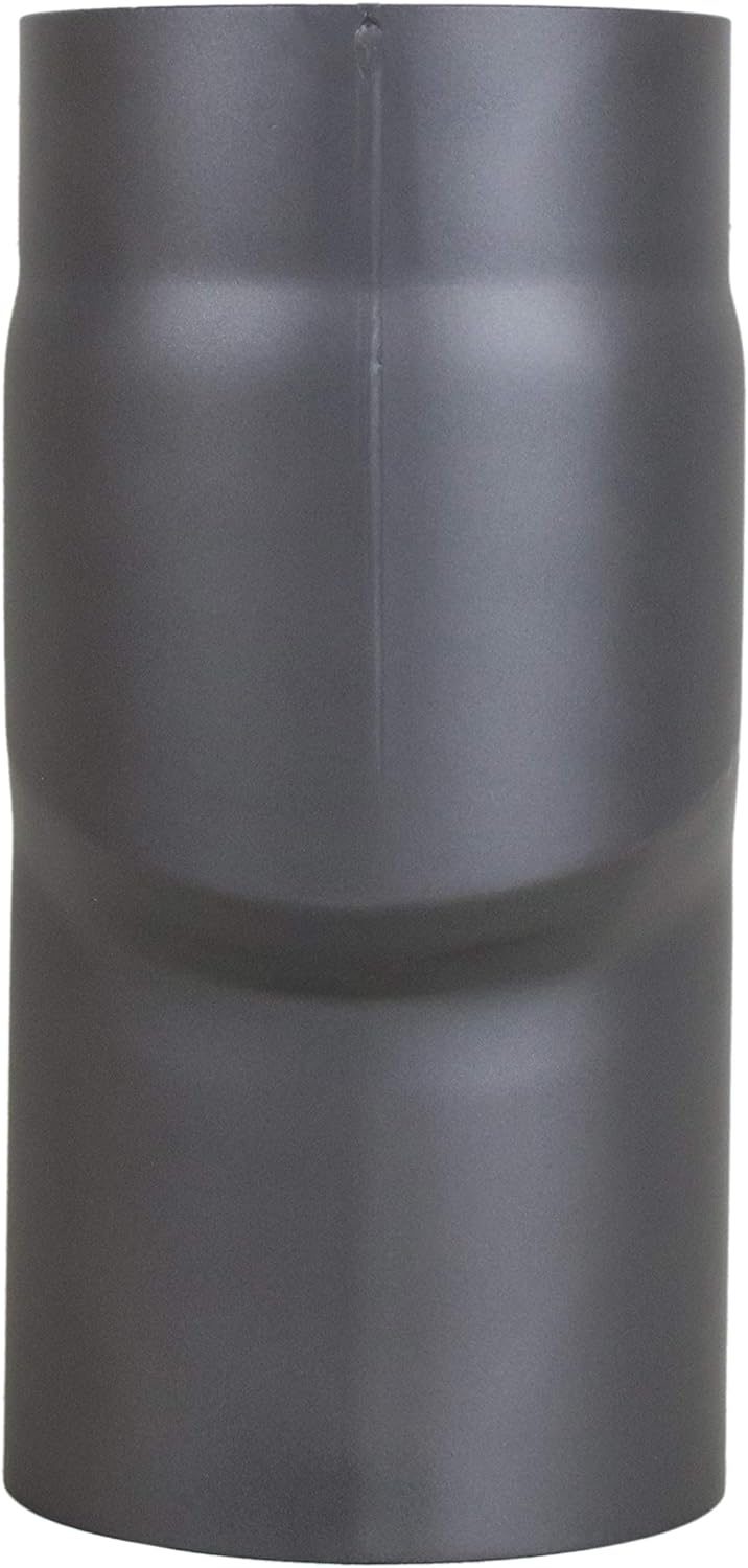 LANZZAS Rauchrohr Versatzbogen mit 20 mm Versatz - im Durchmesser Ø 150 mm - Farbe: gussgrau - Ofenr