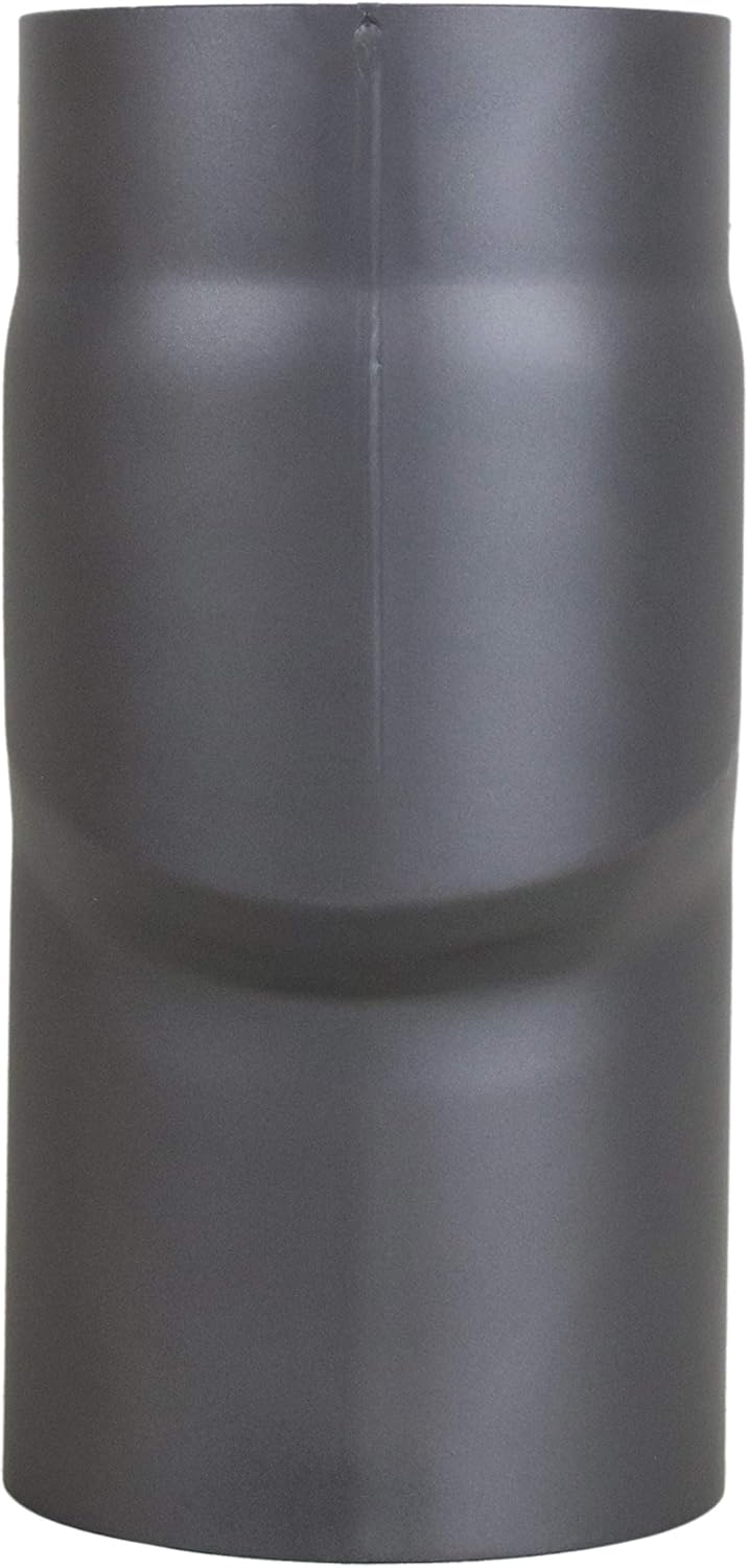 LANZZAS Ofenrohr Versatzbogen 20 mm, im Durchmesser, DN Ø 150 mm, Farbe: gussgrau - weitere Rohre au