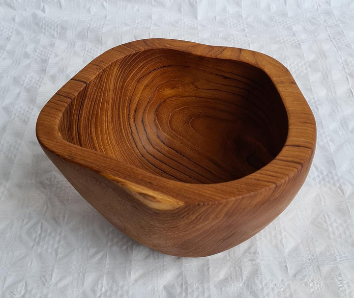 Windalf Rustikale Snack Holzschale MARIELLA Ø 18 cm Nussschale Deko-Schale Schmuckschale Wurzelholz