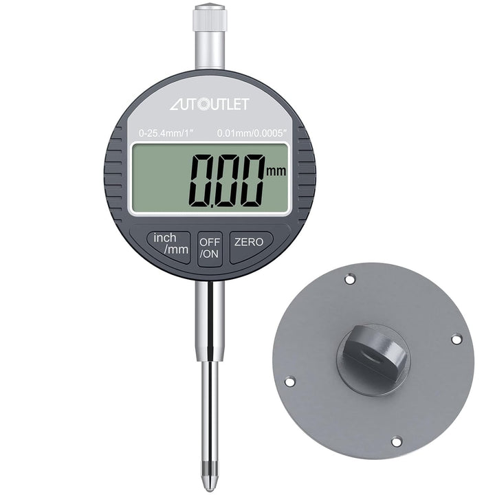 AUTOUTLET Digitale Messuhr 0.01/0.0005'', digitale Messuhr Messtaster 0-25.4mm/1'' Messbereich, mit