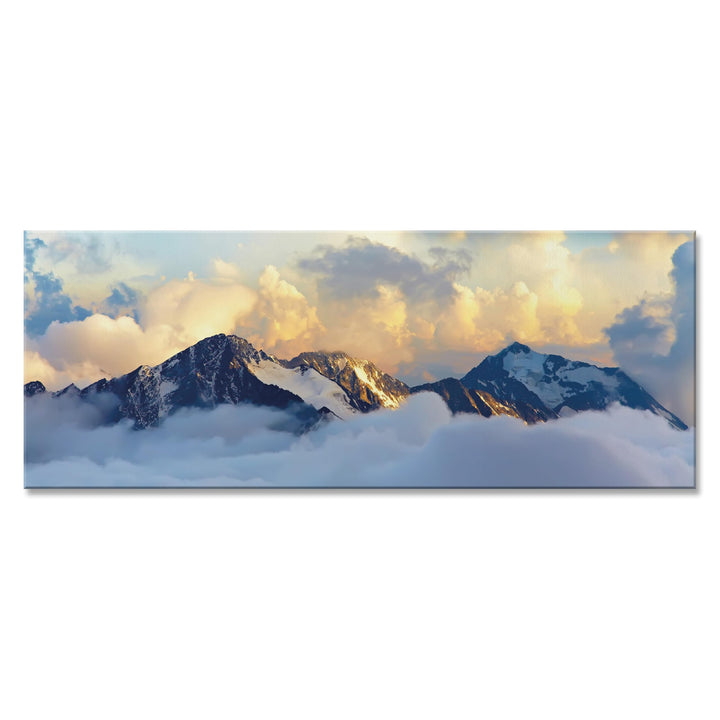 Primus Print - Wandbild Glasbild - Acrylglas Aludibond (Aluminium, Berge 109,2x42 cm) Aluminium Berg