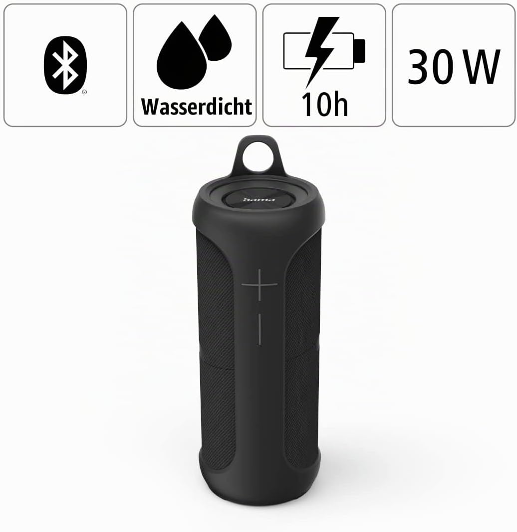 Hama 2in1 Bluetooth-Lautsprecher-Set Twin 3.0 wasserdicht 30W (teilbares Speaker-Set kabellos, 2 tra