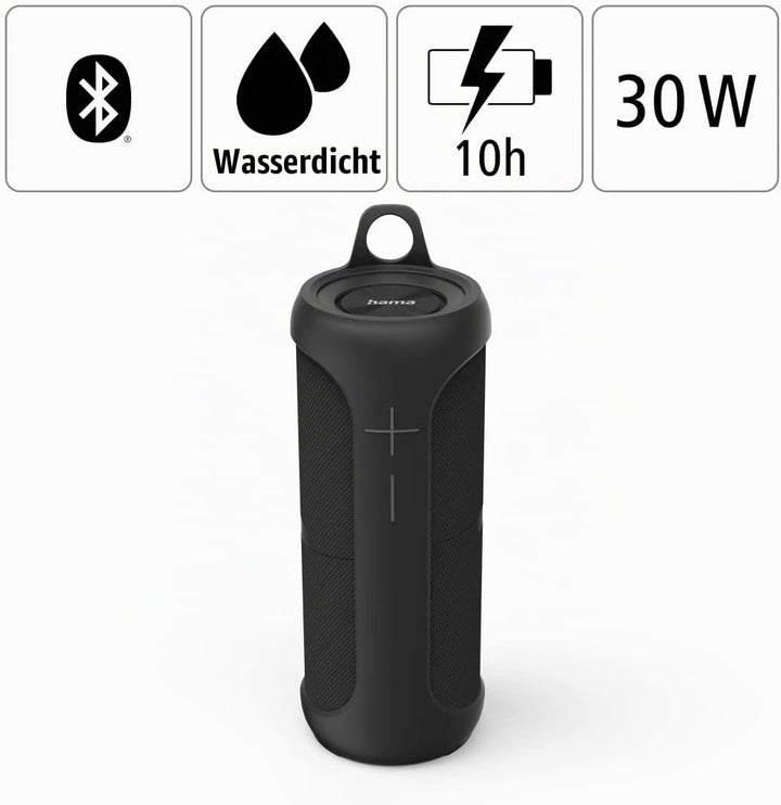 Hama 2in1 Bluetooth-Lautsprecher-Set Twin 3.0 wasserdicht 30W (teilbares Speaker-Set kabellos, 2 tra