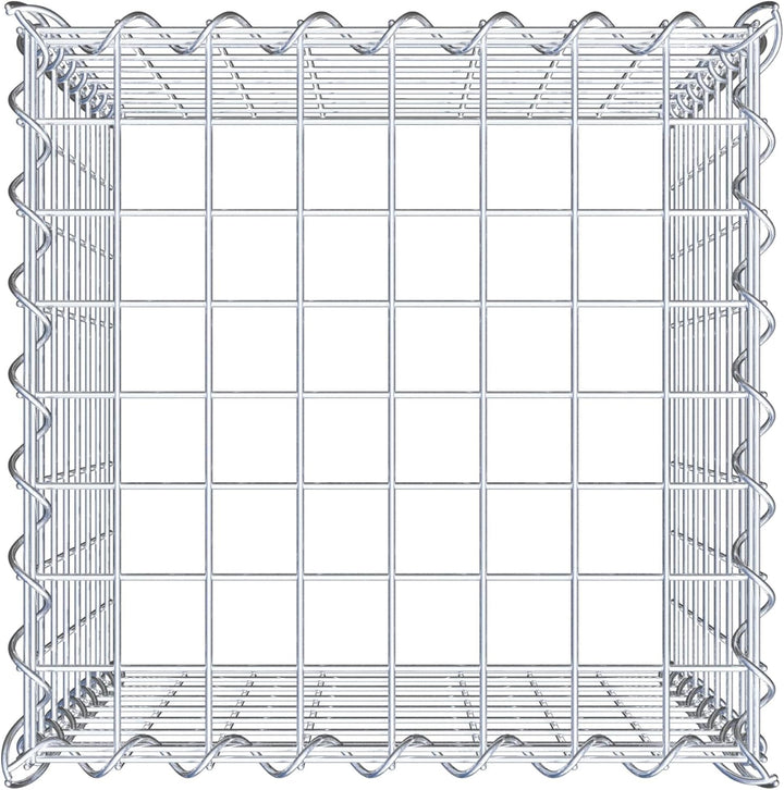 GABIONA - Gabione 40 x 40 x 40 cm - Anbau-Korb Typ 3 (ohne Bodengitter) - Verzinkt &amp; korrosionsbestä