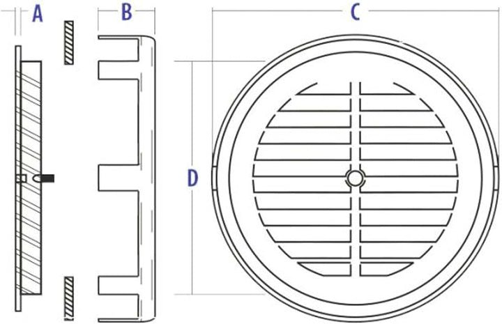 Vent-a-matic Statischer Ventilator mit Sturmschutz 159 mm PBS/DGS